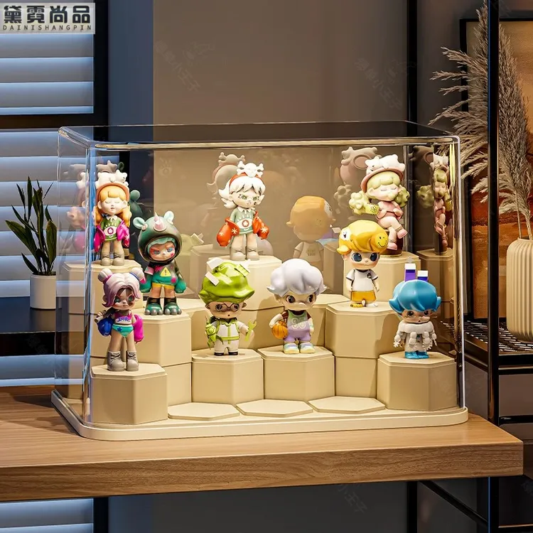 【泡泡玛特盲盒展示架】收纳透明防尘亚克力手办玩具积木展示展示盒