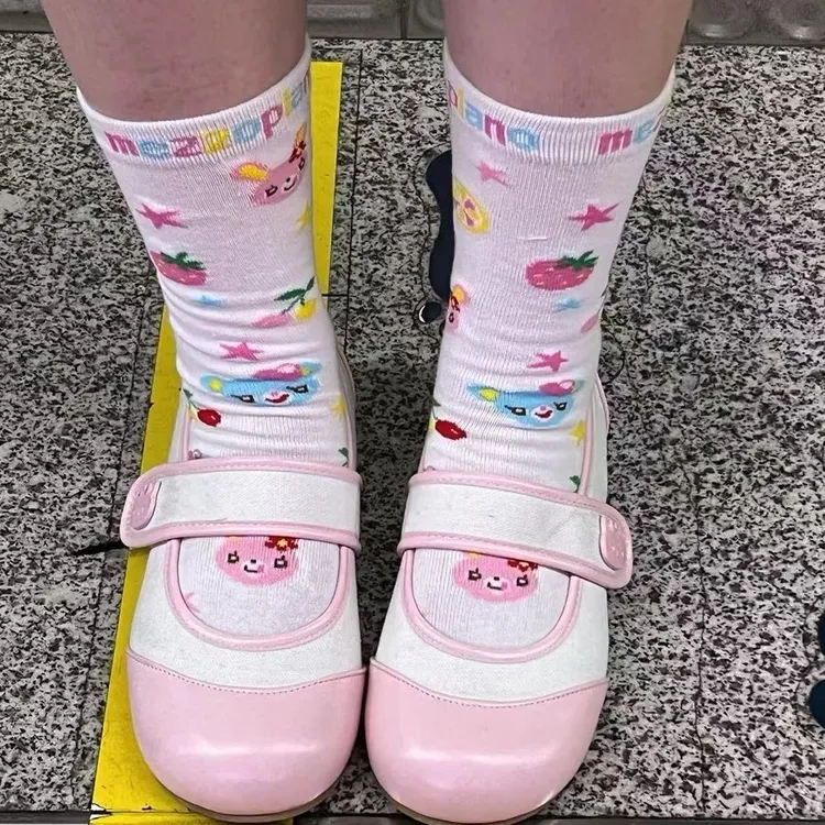 纯棉无骨袜女儿可爱薄款袜子夏季软妹卡通花边短袜lolita百搭mp