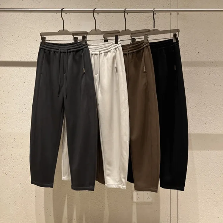 秋冬季香蕉立体裁剪设计师通勤百搭灰弯刀裤男款爆款2025男士长裤
