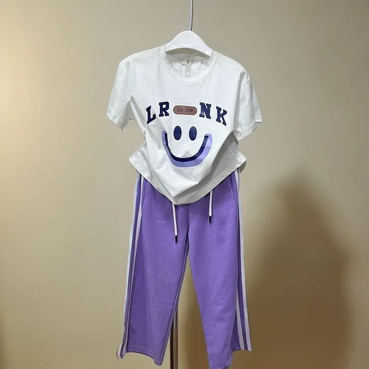 儿童夏装套装2025新款洋气时髦短袖两件套