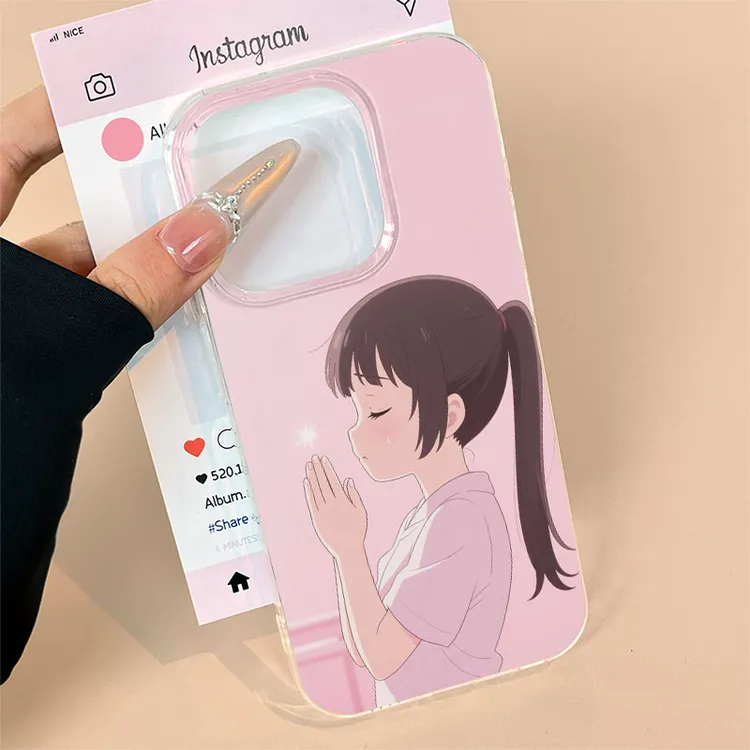 祈愿小女孩适用苹果13手机壳软iphone16pro/15小米vivo华为oppo套