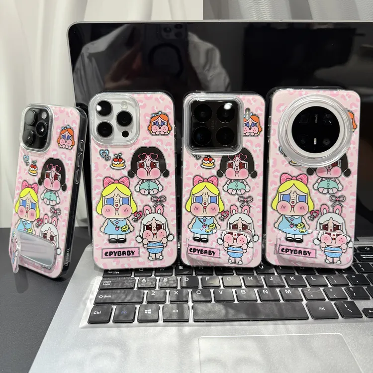 哭泣娃娃支架适用苹果/华为/荣耀/OPPO/VIVO/小米手机壳防摔