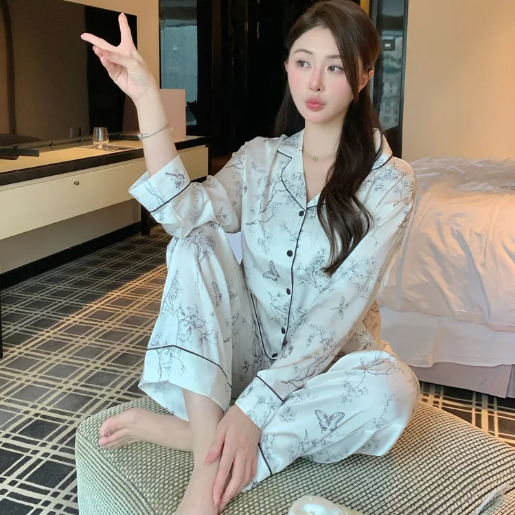 甜美KT猫长袖长裤睡衣少女可爱高级感家居服套装2025新款