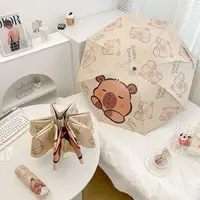 卡皮巴拉雨伞防晒卡通防紫外线晴雨两用折叠学生遮阳太阳伞