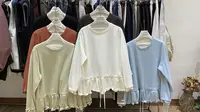 清！JT#9805 FL 日系花边抽绳上衣 09-19