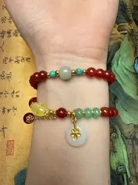 s1122-1--南红玛瑙单圈手链 （无礼盒)