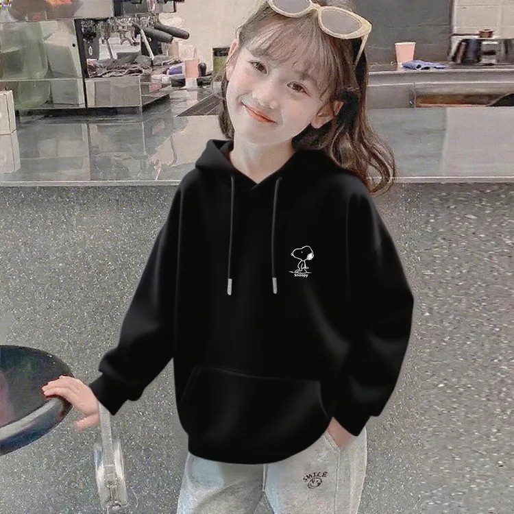 女童卫衣长袖2025新款春秋季初中生连帽套头上衣中大童洋气秋装潮
