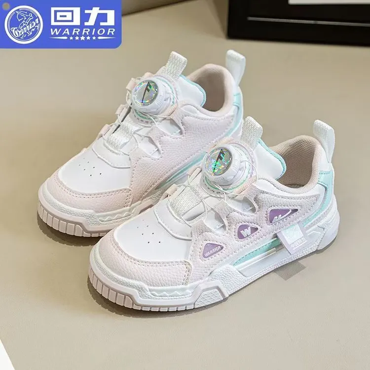 Warrior/回力1391春秋儿童旋转纽扣轻跑运动时尚板鞋休闲童鞋E-20