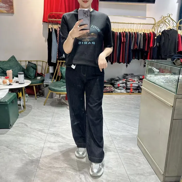 34-8651早秋直筒牛仔裤长102公分