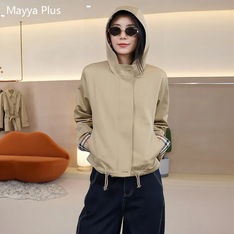【风起伦敦】Mayya Plus麦芽定制流光风小众连帽夹克女外套32536981