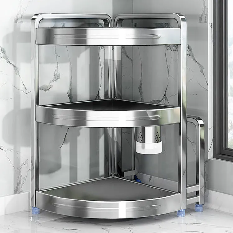 不锈钢调料架厨房多功能置物架调味品调料架三角台面置物架厨房用