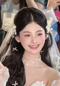 新娘头饰唯美宫廷简约韩式复古甜美边夹法式白色新娘F1390
