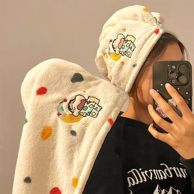 可爱小新干发帽女款超强吸水速干擦头发速干毛巾超值干发巾速干帽