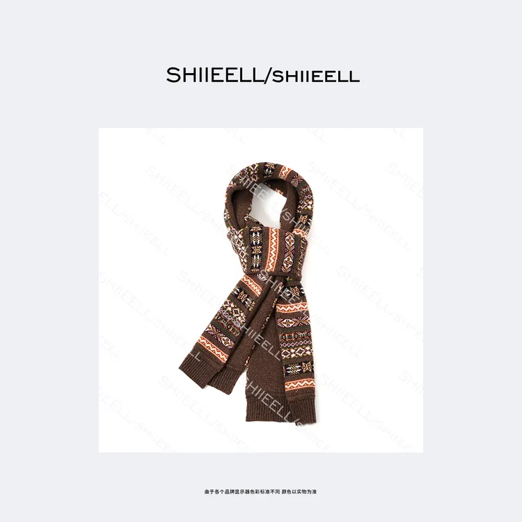 SHIIEELL【霓虹织梦】百搭秋新款气质老钱围巾Z1399