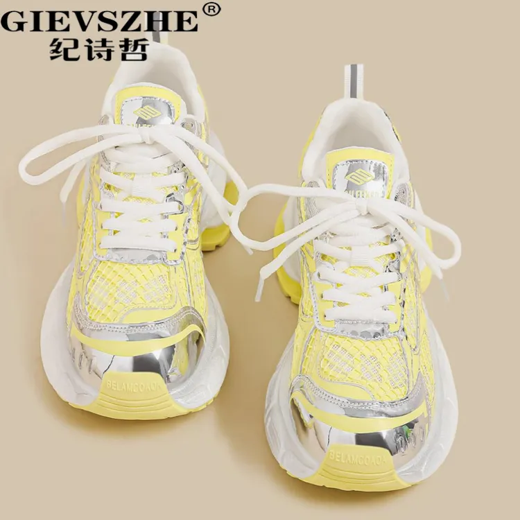 纪诗哲女鞋潮流老爹鞋女款秋冬新款厚底百搭时尚休闲运动鞋女款