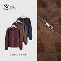 【仟娜】好穿显气质~高级感时尚洋气连帽拼接菱格外套SY73WT8799