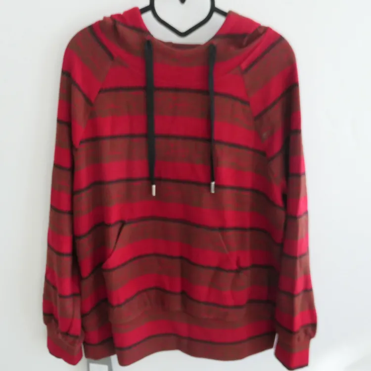 AB-25171-2秋冬季毛混横条连帽衫