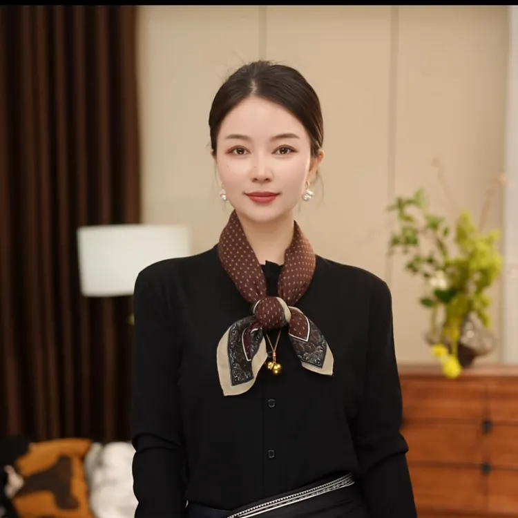 B12【妙红 】美院丝棉油画风景客厅小丝巾女小方巾中方巾
