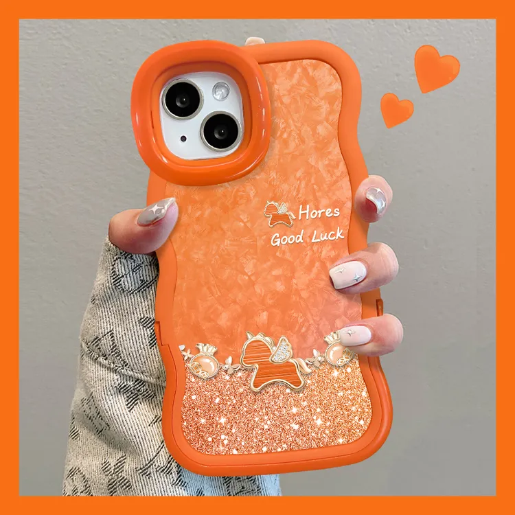 福袋小马适用苹果17华为vivo/oppo小米17iPhone16PRO双支架手机壳