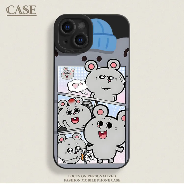 美叽和大鼠适用iPhone16ProMax手机壳15苹果14软13瞳影12磨砂11xs