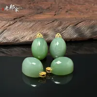 【老郑家】18k金和田玉蛋面吊坠3075-1 多样性发一件