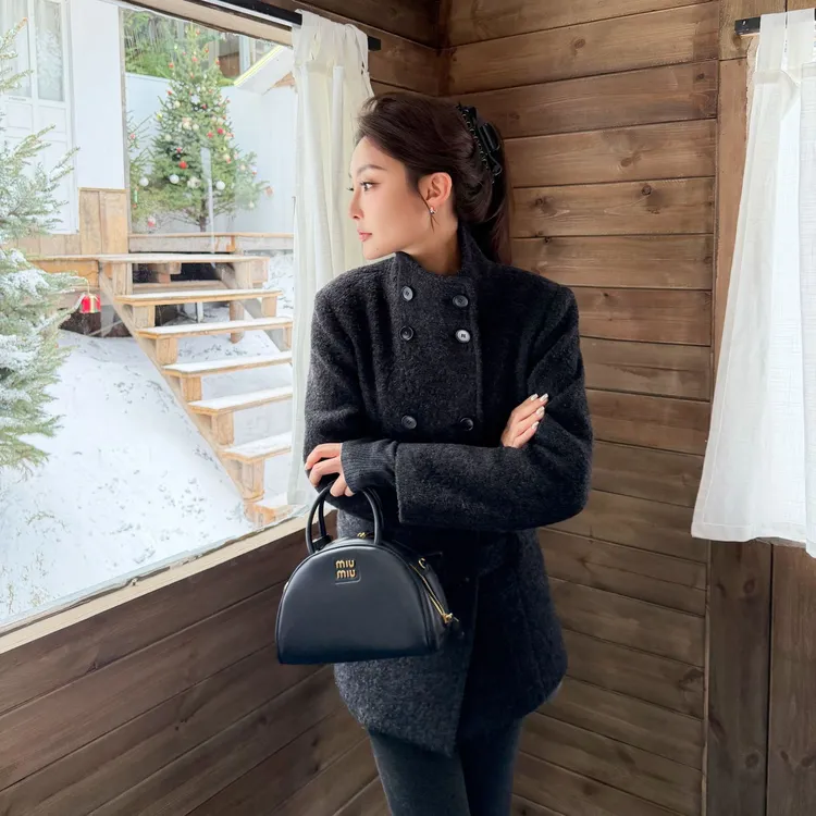 Moprobably李予诺「财阀」“100%绵羊毛 千禧风气质毛呢外套L5459009