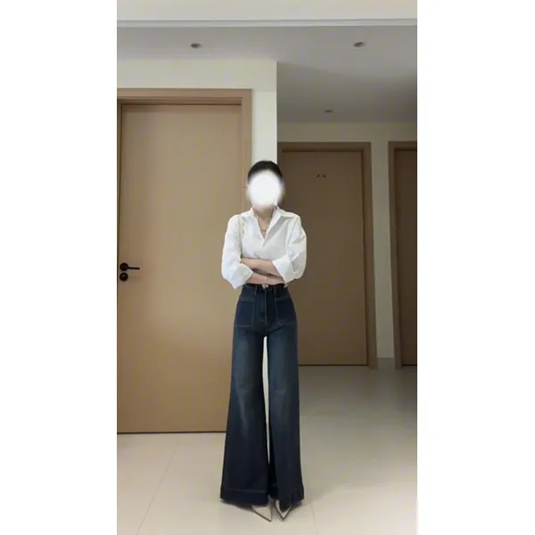 2025早秋新款百搭宽松显瘦长袖上衣通勤款白色衬衫女搭配裤子套装