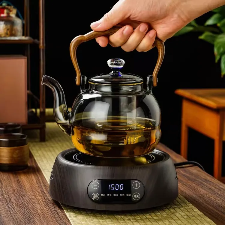 2025新款玻璃煮茶壶电陶炉加热提梁壶围炉煮茶家用养生茶具