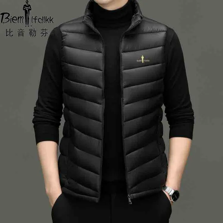 比音勒家秋冬款棉服马甲男士高品质立领保暖轻薄款无袖坎肩背心