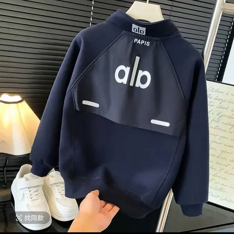 2025秋季儿童新款反光标字韩版潮酷百搭中大童帅气秋款长袖卫衣