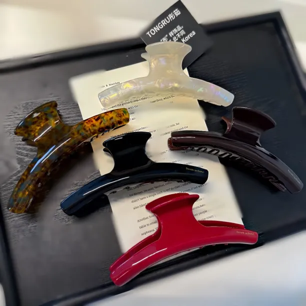 韩国France热巴同款醋酸高级感简约加大号后脑勺盘发鲨鱼夹百搭女