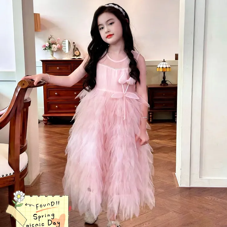 女童妹宝公主裙纱纱裙连衣裙蛋糕裙蓬蓬裙儿童气质走秀蓬蓬纱夏季