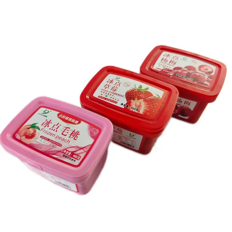 柳园冰点毛桃草莓杨梅400g/盒*6盒