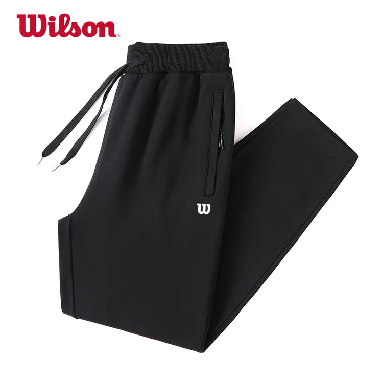 Wilson威尔胜25年秋冬季新款男士透气吸湿速干网球运动针织长裤