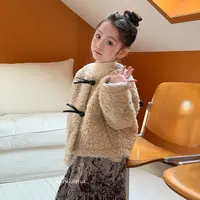 「麦麦秋」【蓄热小暖炉】爆米花女中大童冬季羊羔毛年服外套GD2751