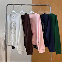 【柳条儿】韩女卫衣 纯棉毛圈 小雏菊印花宽松版套头圆领上衣