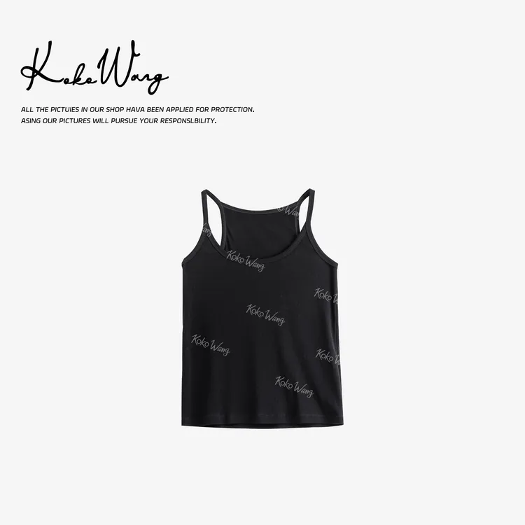 KOKO WANG夏季极简纯色净版显瘦通勤百搭吊带背心502445F08N42