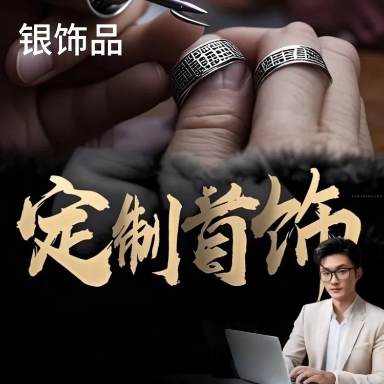 手工足银纯银饰品 来图个性定制小众时尚手镯手链首饰银饰品送礼