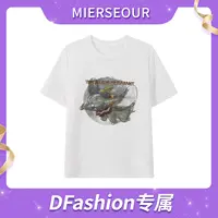 【小飞象】油画风卡通印花休闲T恤短袖2086