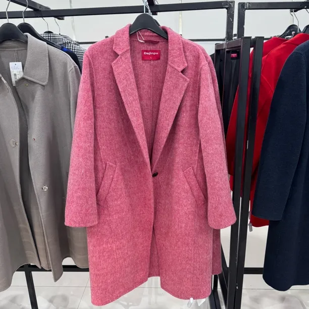 【大金普】女秋冬季韩版宽松短款气质高级感毛呢外套小个子