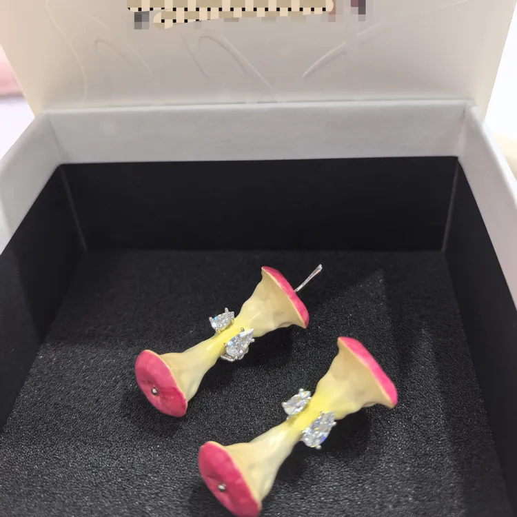 非金属树脂耳饰 【YV*IN】苹果核耳钉耳环