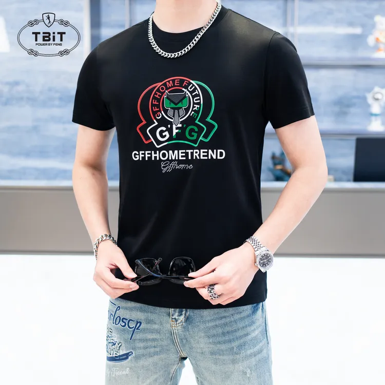 春夏新款高端polo欧货男士时尚休闲百搭透气舒适潮流圆领短袖T恤