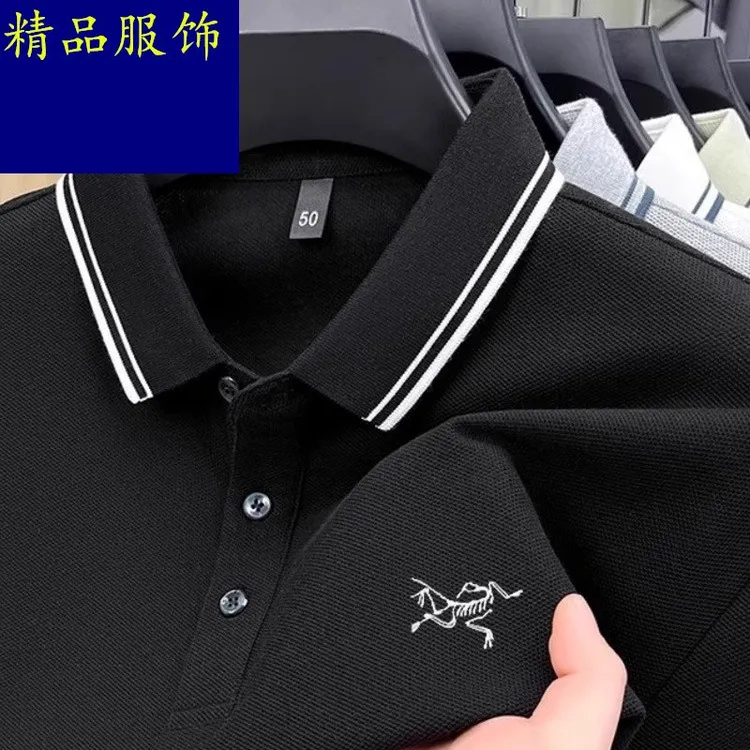 【奥特莱斯撤柜清仓】始祖刺绣鸟男士夏季翻领短袖t恤商务polo衫