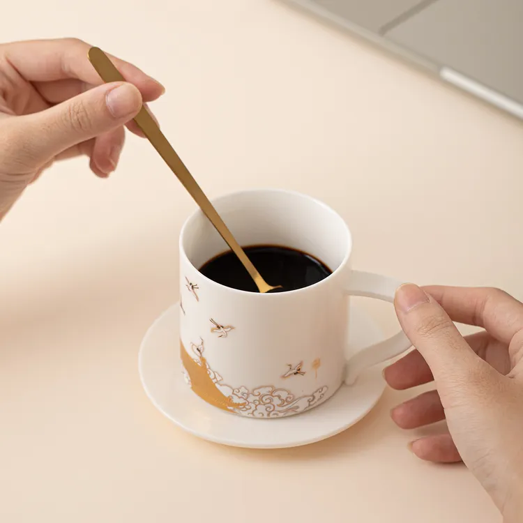 2025新款精致高级感轻奢创意中式特别好看的杯子陶瓷咖啡杯马克杯