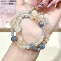 【星球】MY015双圈蓝晶石黄塔晶葡萄石DIY设计手串手链多样性发