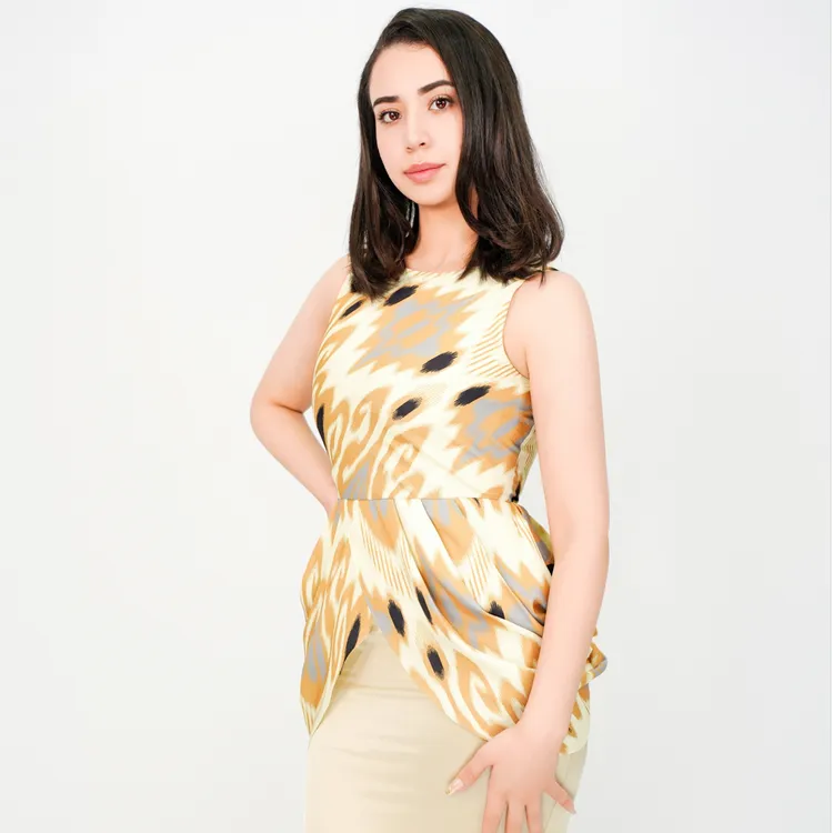 FILANDO|腰部褶皱艾德莱斯拼接鱼尾连衣裙