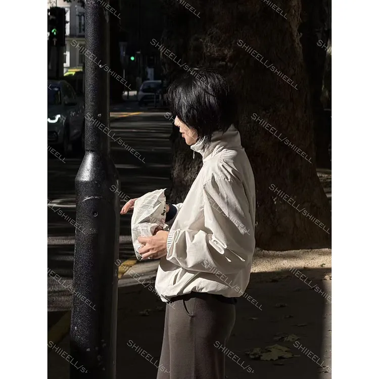 SHIIEELL【城市猎人】老钱风合身绵羊毛混纺双面穿飞行员外套WY216