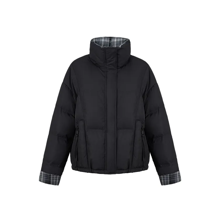 2025年新款女士时尚拼格子泡芙系列羽绒服25Y047XPZ