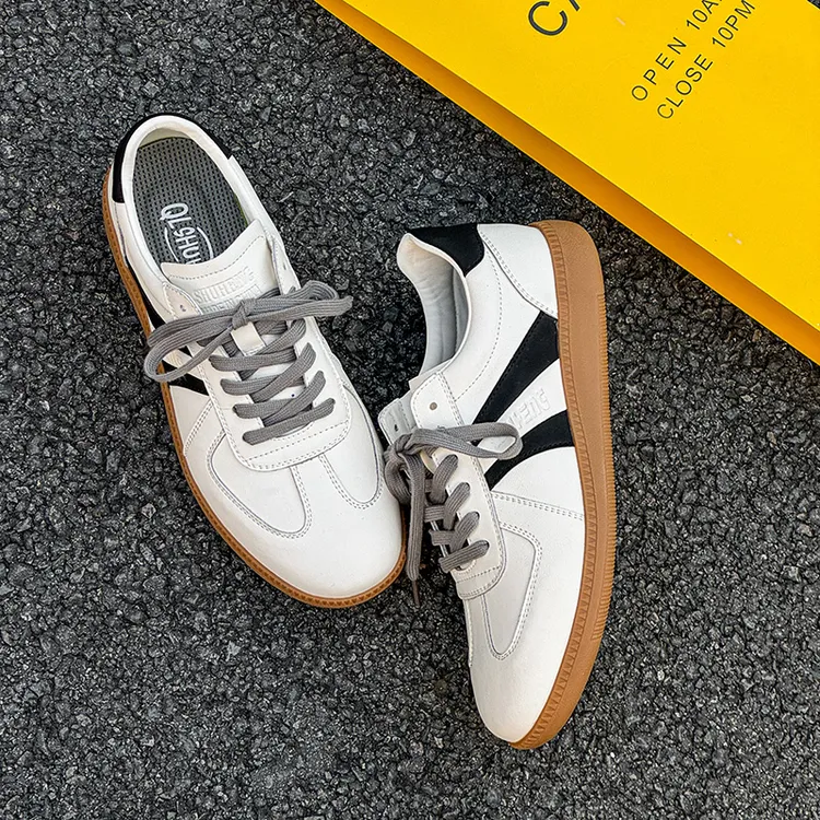 2025新款春季男士皮鞋百搭透气男鞋春秋真皮时尚德训鞋运动