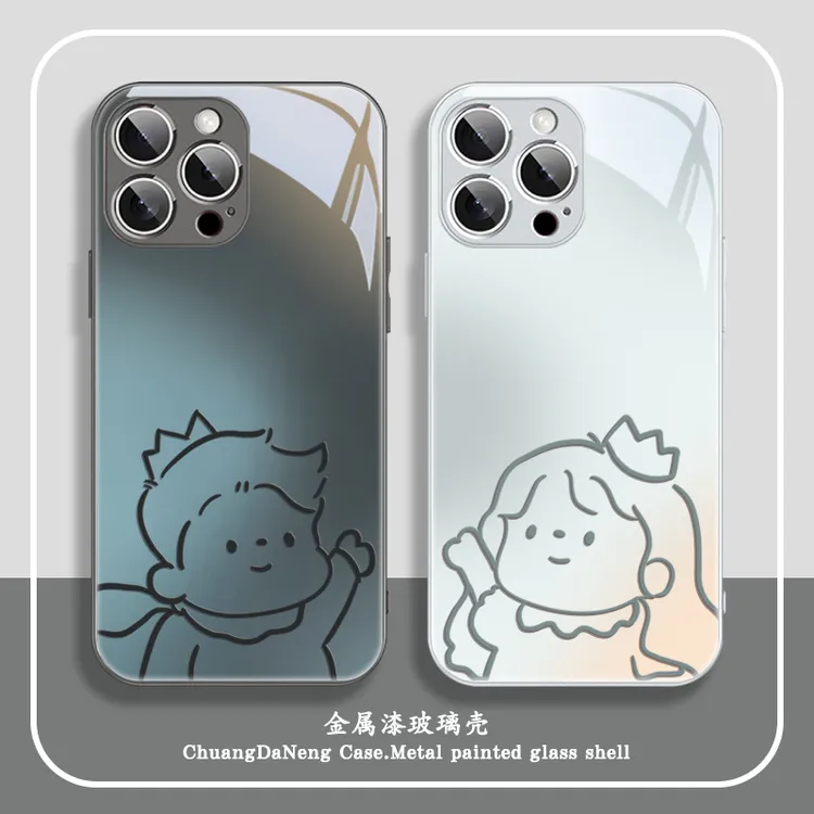 适用苹果17/华为pura80/小米15/vivo/oppo小王子公主情侣款手机壳